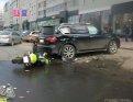 В Ленинском районе Перми «Инфинити» столкнулся с мотоциклом